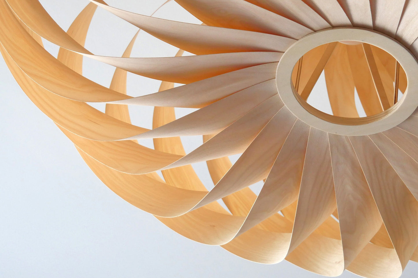 L14B, 80cm Handmade pendant lamp from birch veneer