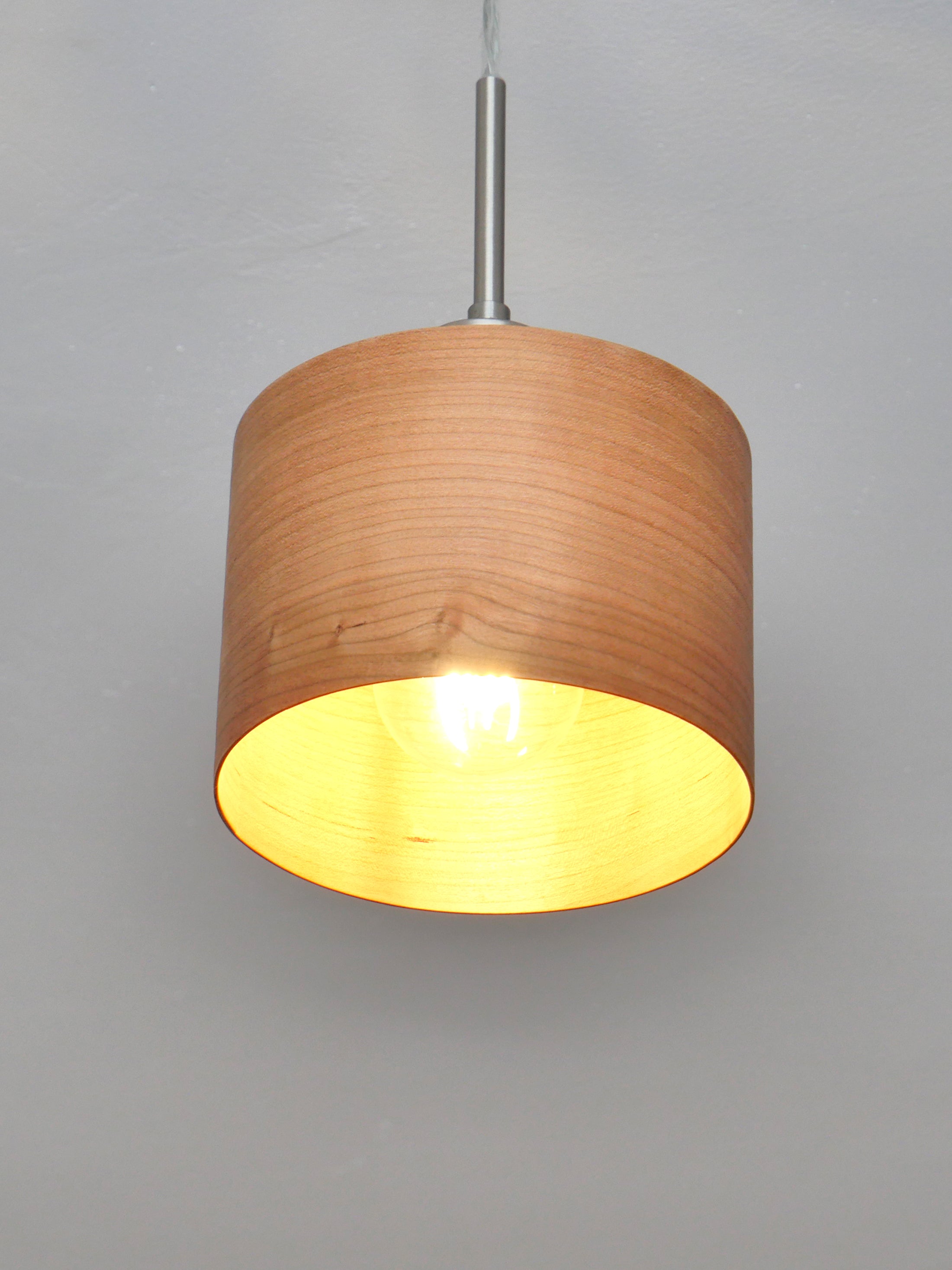 L24 C Handmade Cherry wood veneer pendant Lamp – LUMINOS