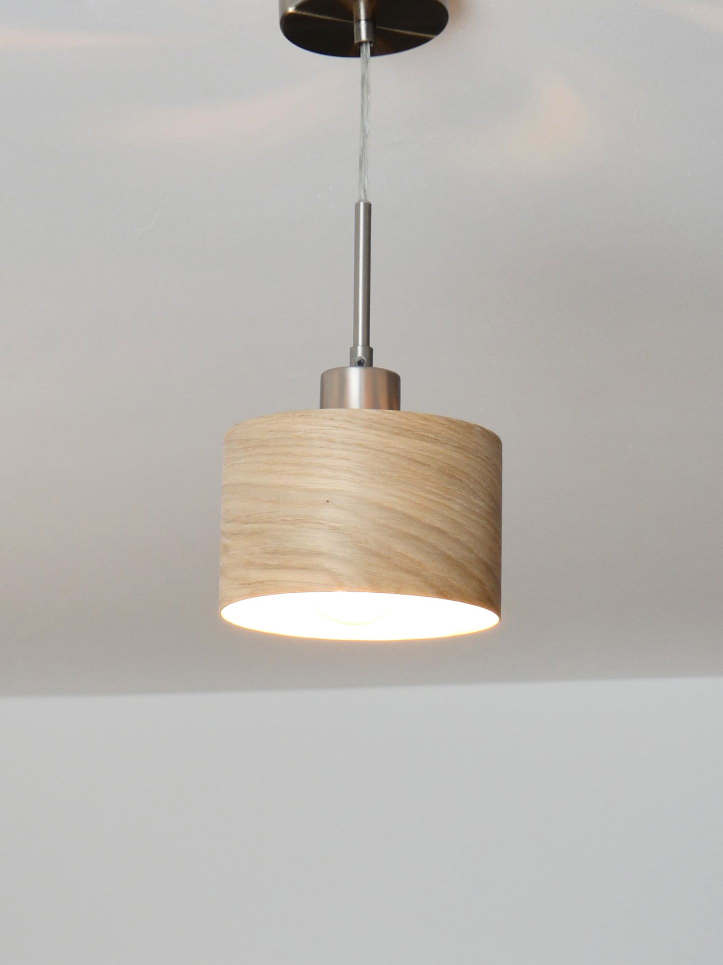 L06B, 60-70cm Handgefertigte Pendelleuchte aus Birkenfurnier