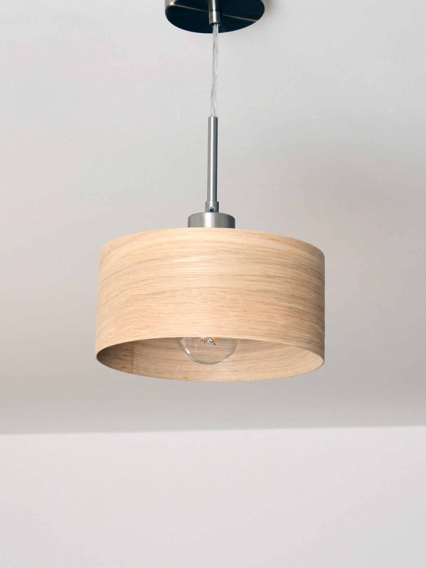 L06B, 60-70cm Handgefertigte Pendelleuchte aus Birkenfurnier