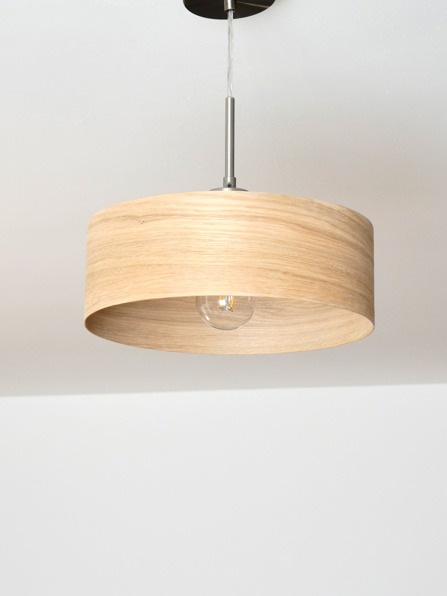 L06B, 60-70cm Handgefertigte Pendelleuchte aus Birkenfurnier