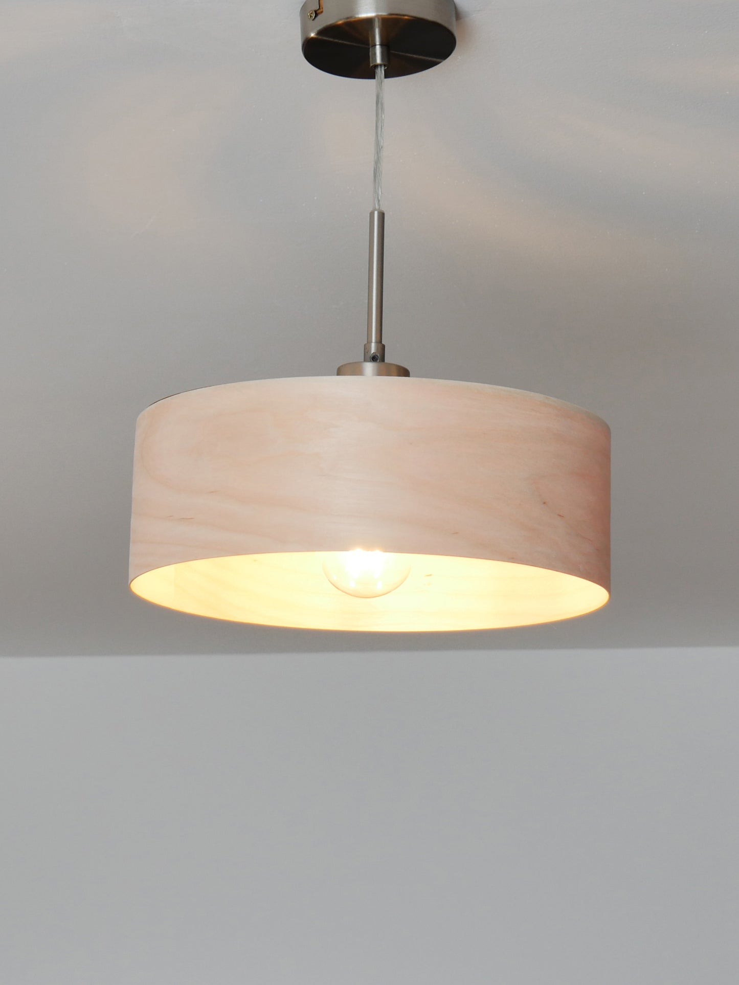 L06B, Suspension artisanale en placage de bouleau, 60-70cm