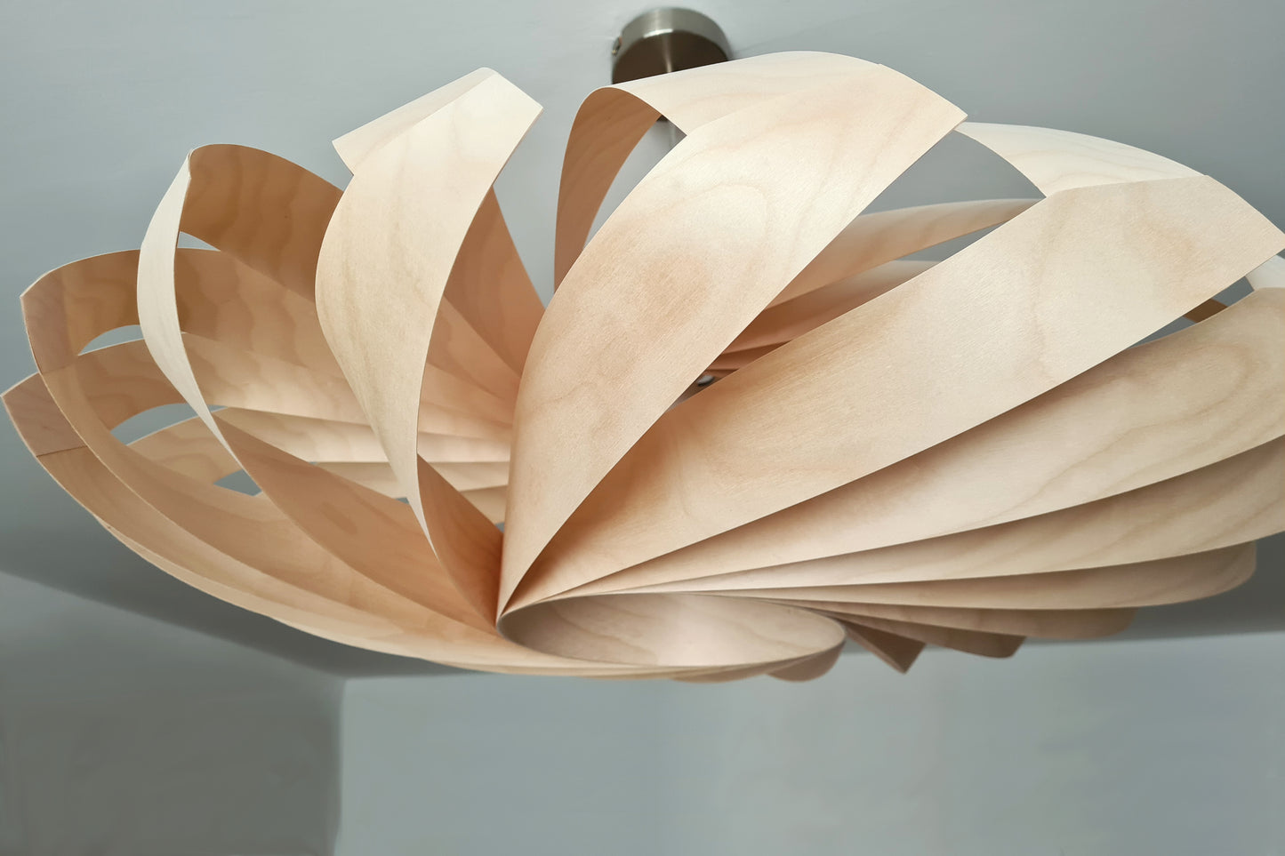 L22B, 70-80cm Handmade pendant lamp from birch veneer