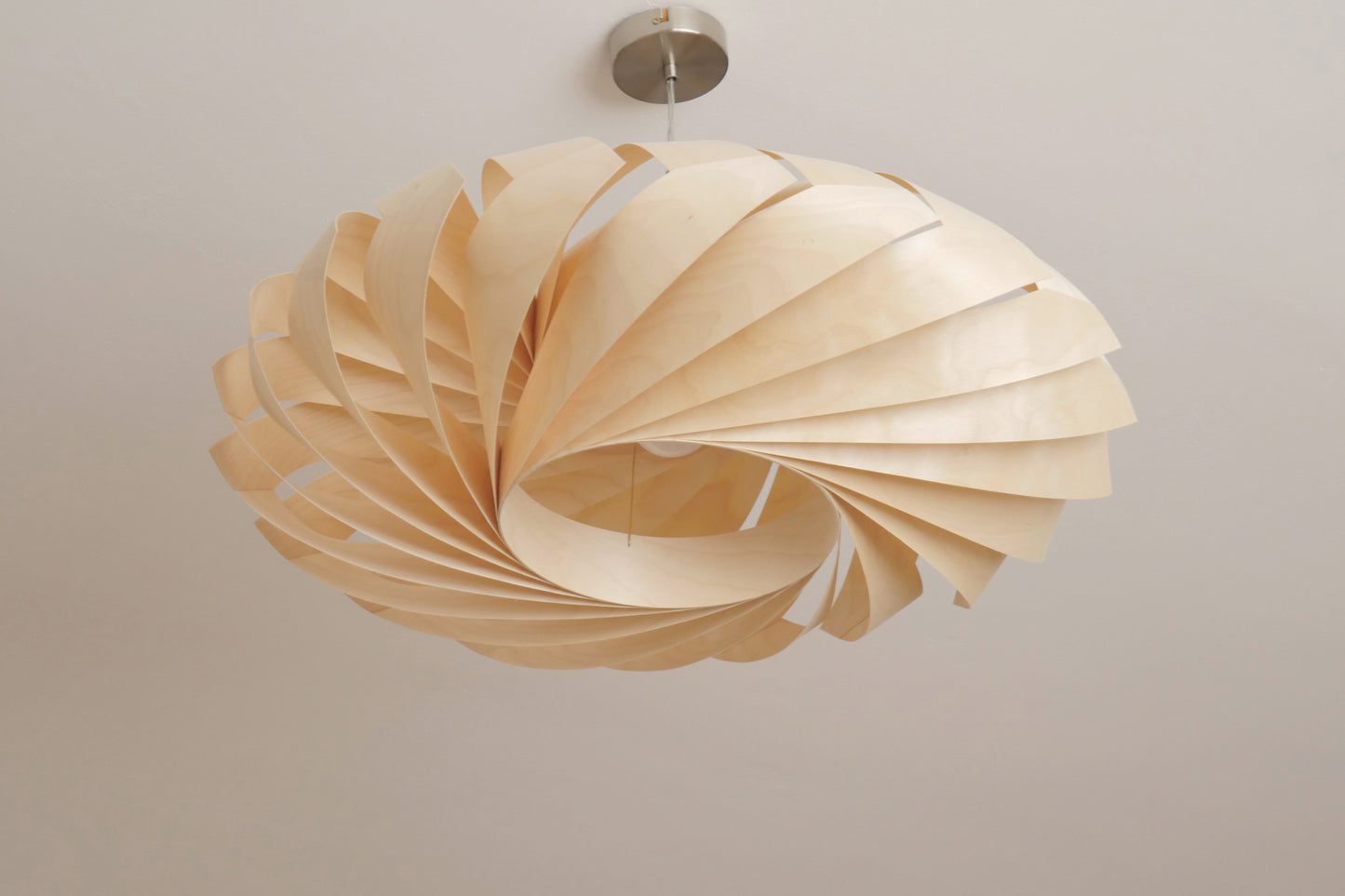 L22B, 70-80cm Handmade pendant lamp from birch veneer