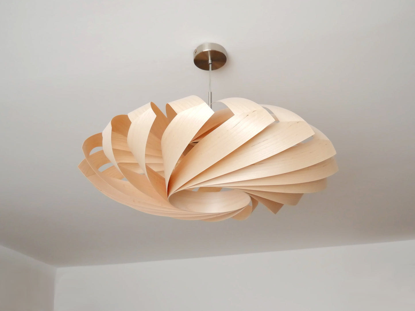 L22B, 70-80cm Handmade pendant lamp from birch veneer