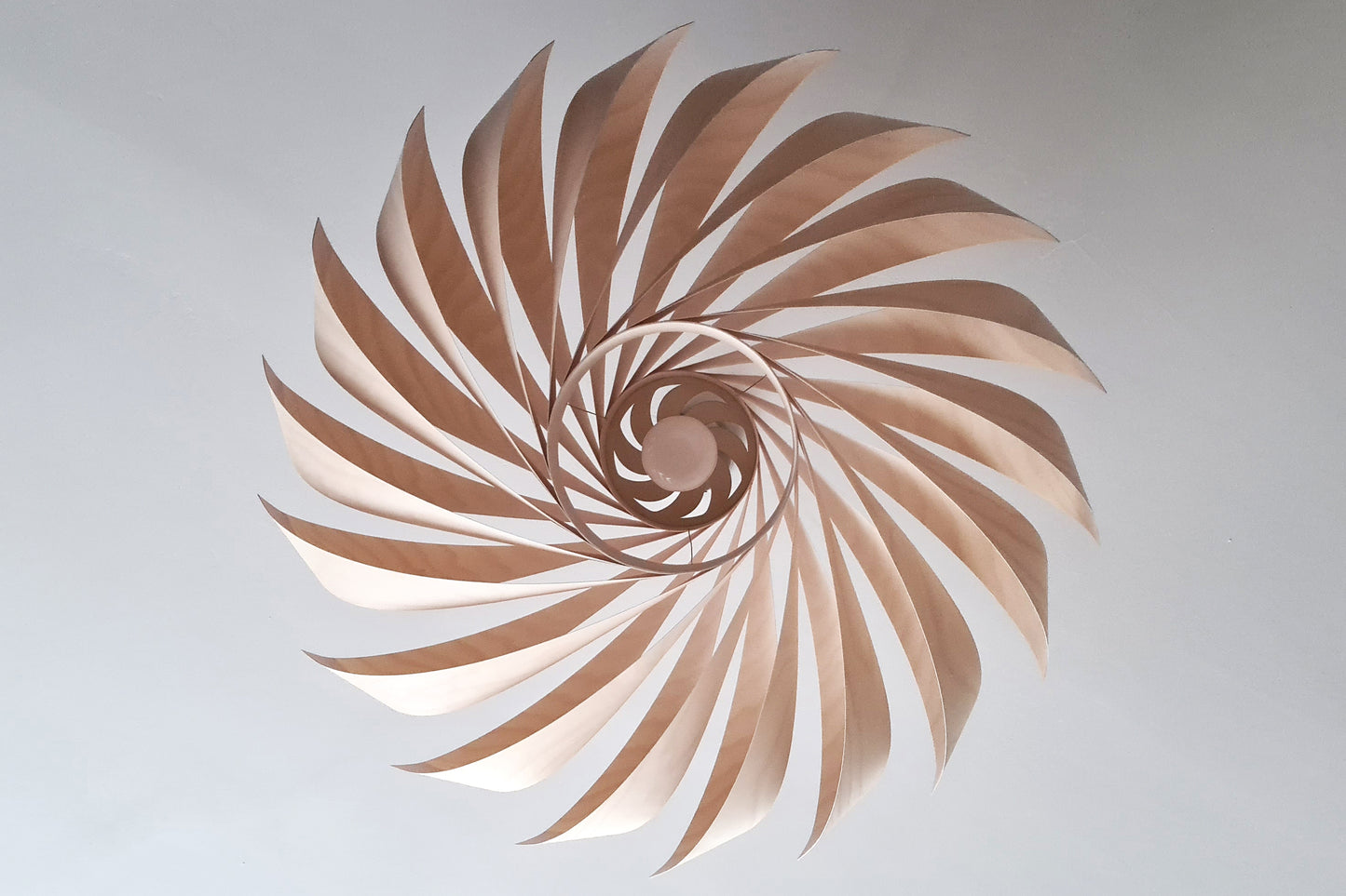 L22B, 70-80cm Handmade pendant lamp from birch veneer