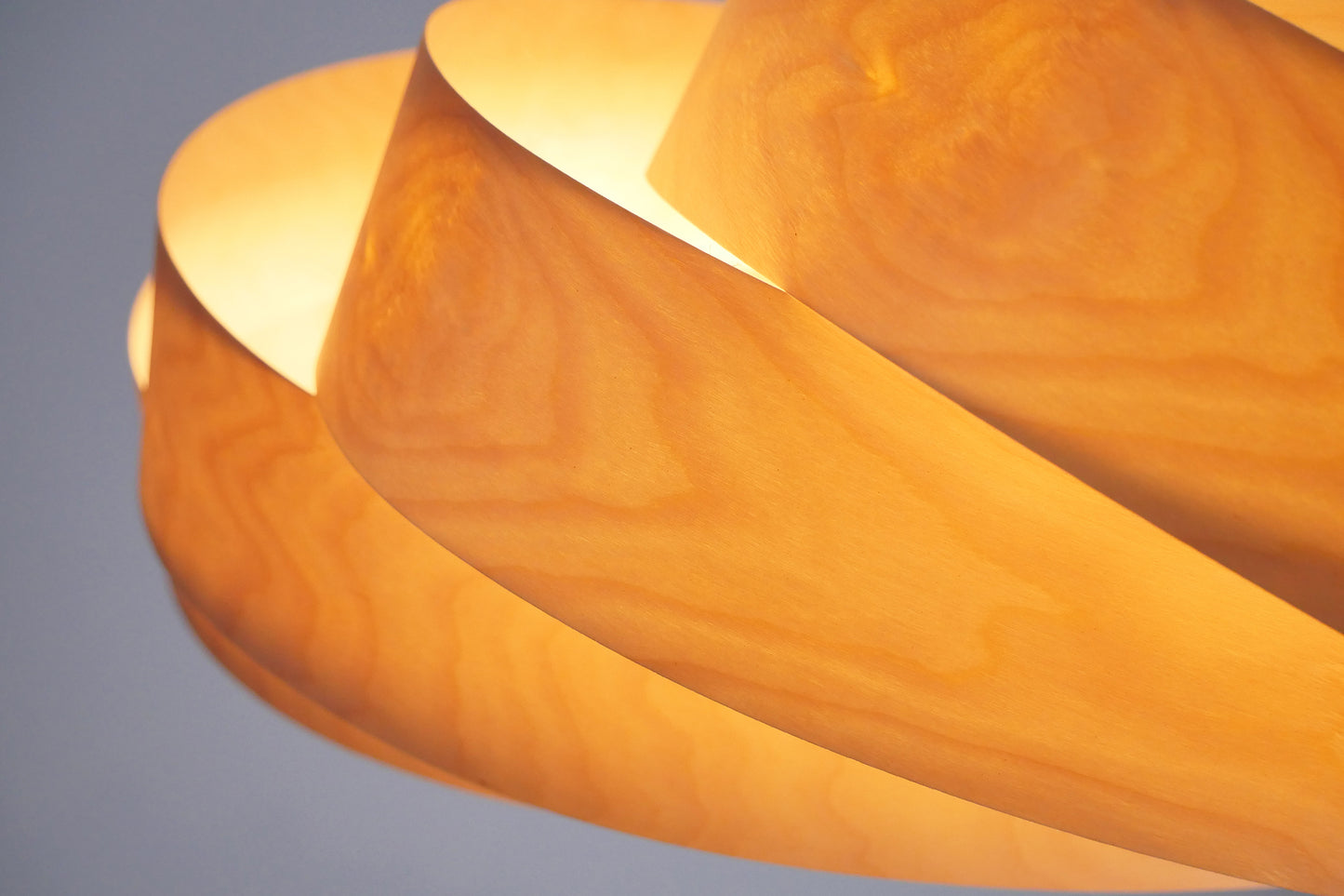 L06B, 60-70cm Handmade pendant lamp from birch veneer