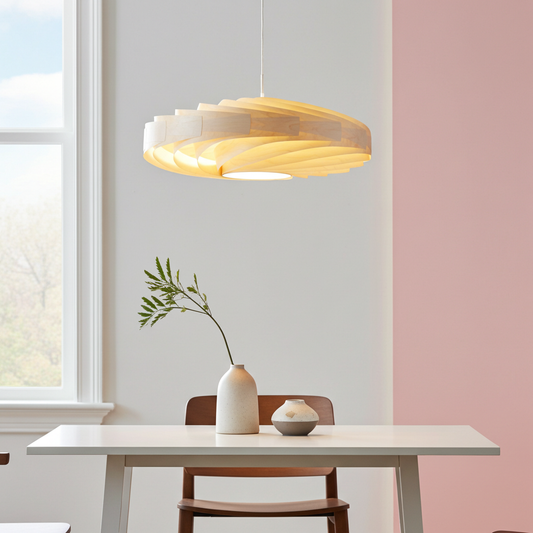 L21B, 60-80cm Handmade pendant lamp from birch veneer