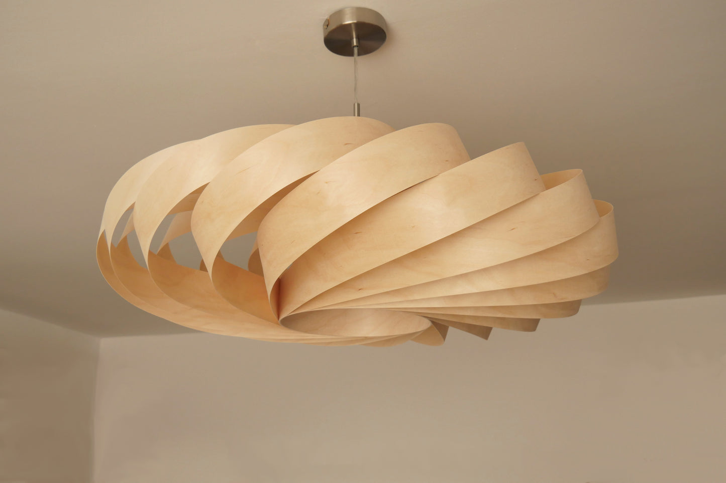 L06B, Suspension artisanale en placage de bouleau, 60-70cm