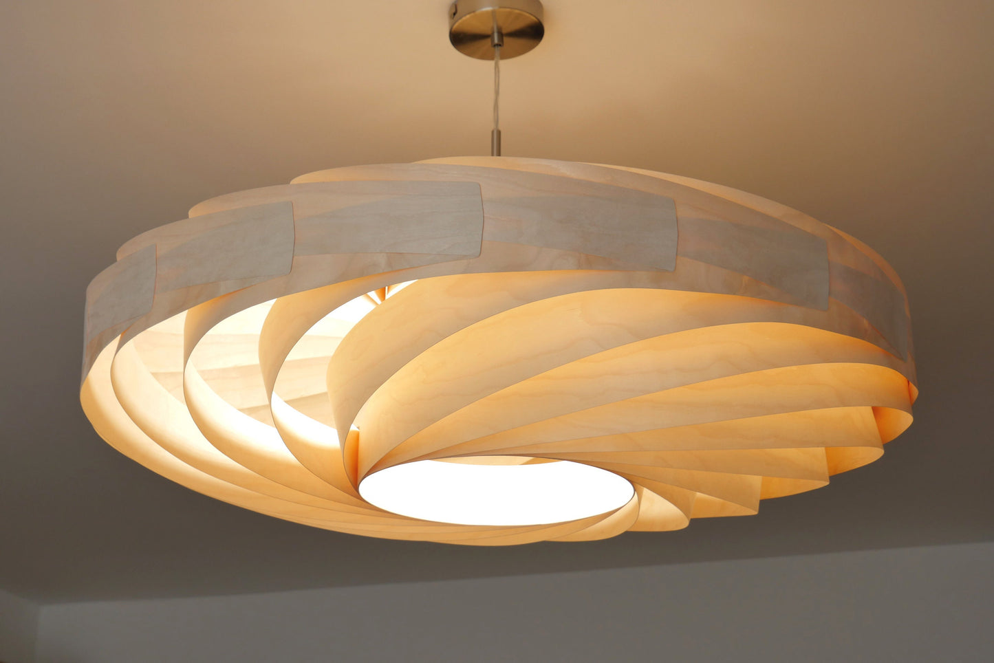 L21B, 60-80cm Handmade pendant lamp from birch veneer