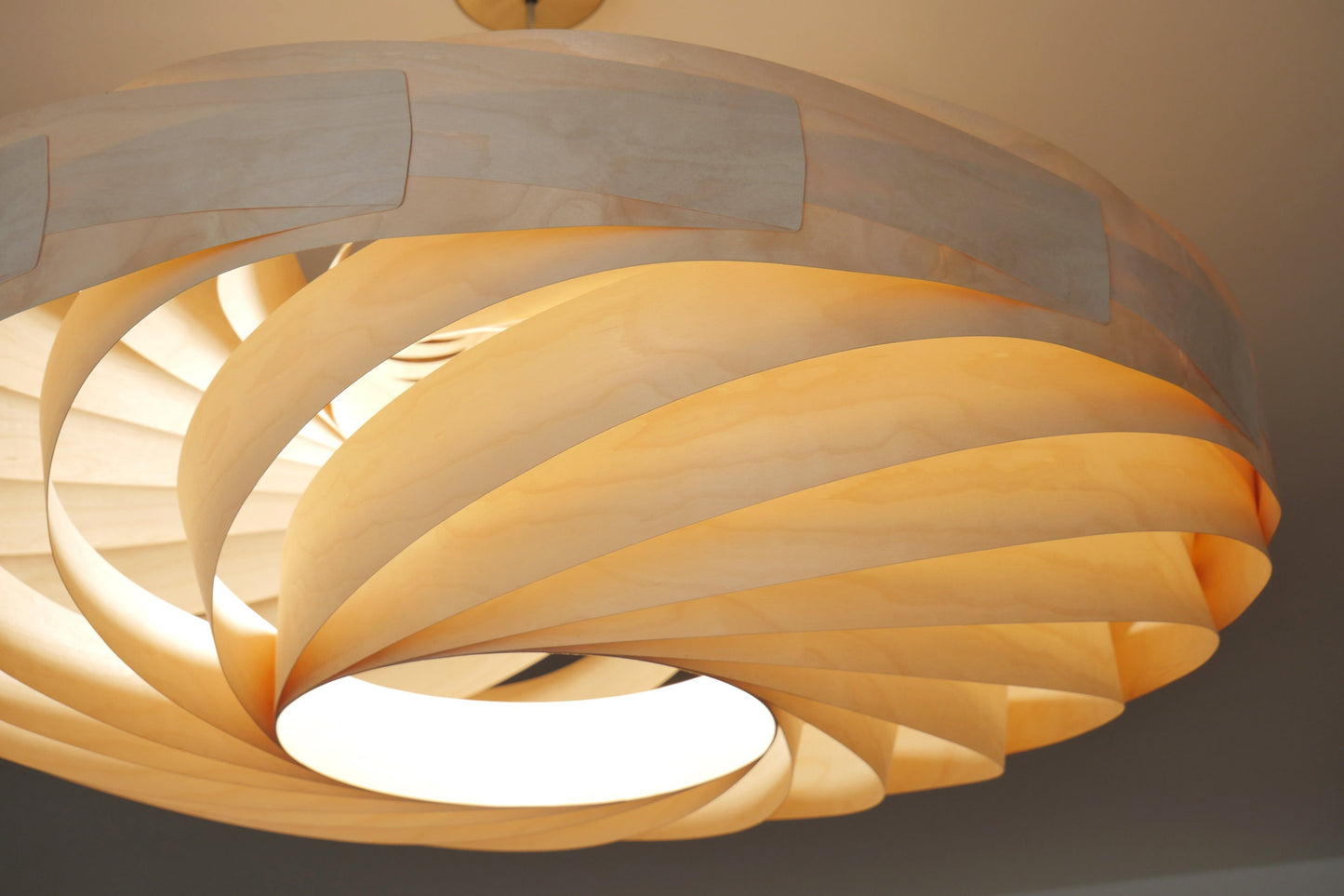 L21B, 60-80cm Handmade pendant lamp from birch veneer