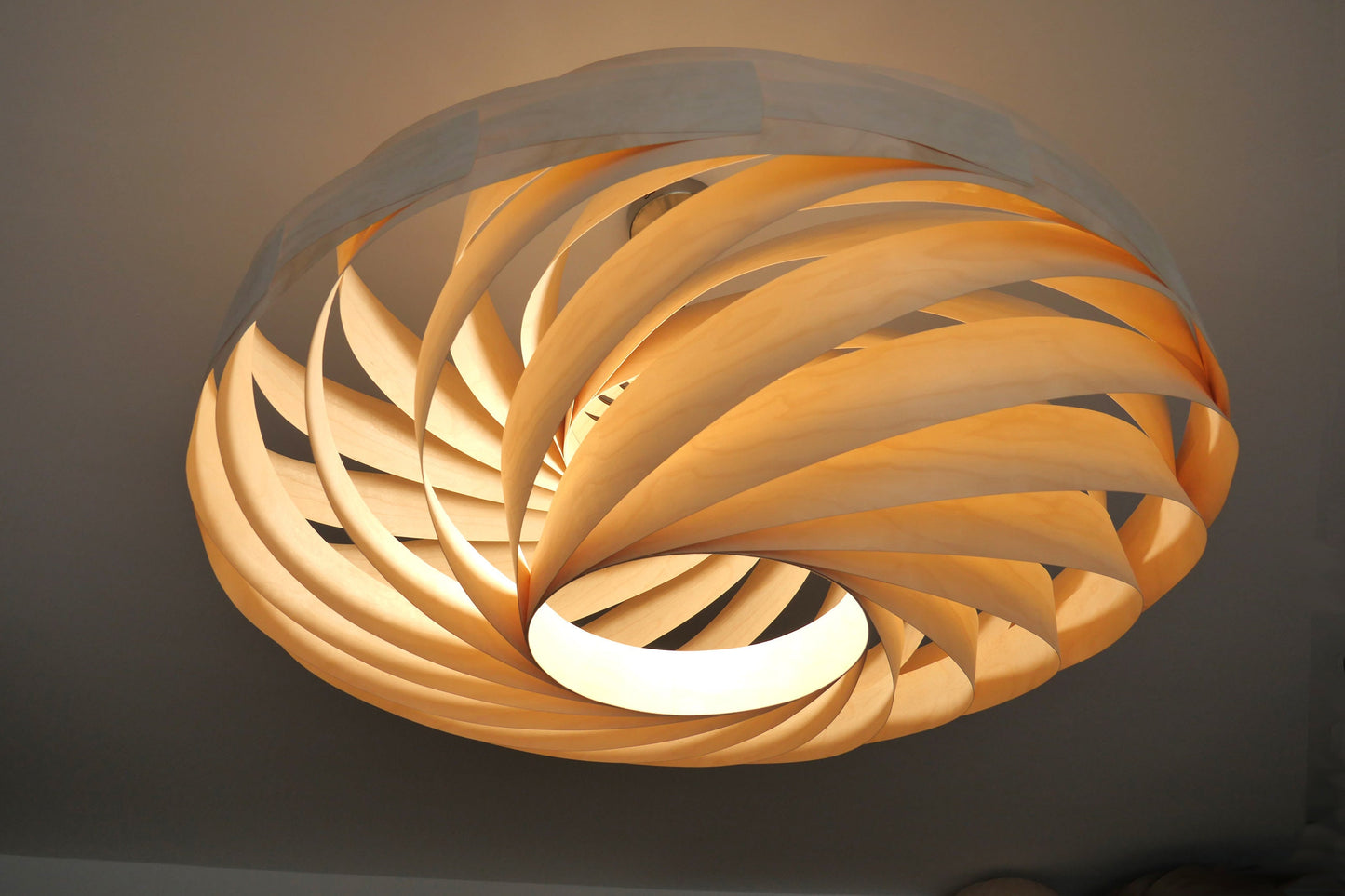 L21B, 60-80cm Handmade pendant lamp from birch veneer