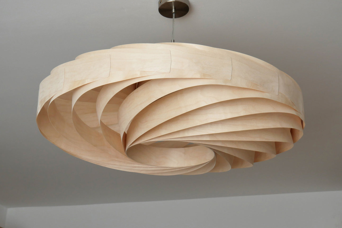L21B, 60-80cm Handmade pendant lamp from birch veneer